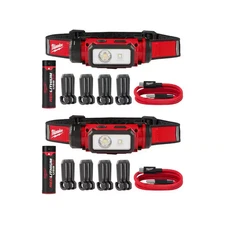 600 Lumens LED REDLITHIUM Hard Hat Headlamp (2-Pack)