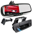 Tailgate Handle Backup Camera +4.3" Mirror Monitor For Dodge Ram 1500  2009-2017
