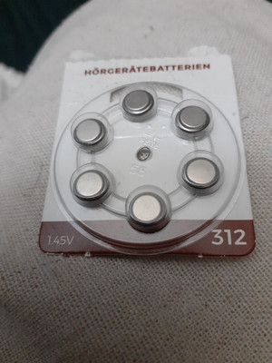 Hörgerätebatterien 312 6 stück MD Mercury FREE, gültig Bis 06.2025