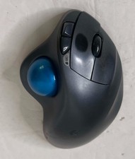 Logitech M570 Wireless Blue Trackball Mouse Ergonomic w USB Receiver Dongle