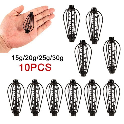 10pcs 6 Wire Carp Fishing Feeder Swim Feeders Spring Sinker 15-30g - Picture 2 of 24
