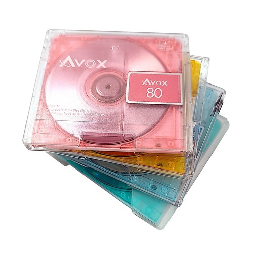 4x Avox 80 Minute Blank Recordable MiniDiscs - Japanese import MD 4 Pack