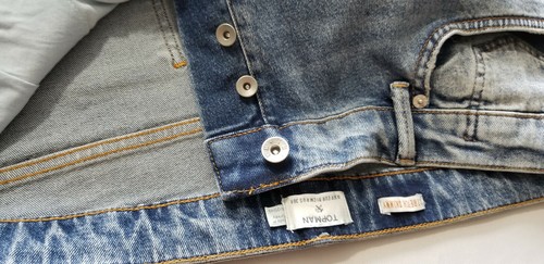 TOPMAN Men Stretch Skinny Premium Turkish Cotton Denim Jean - 36x32 Blue NEW - Picture 4 of 7