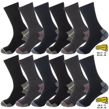 Mens Thick Work Socks Cushion Sole Hard Wearing Workwear Sock Sizes 6-11, 11-14