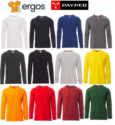 Payper PINETA T-Shirt Men's 100% Cotton Long Sleeve Crew Neck T-Shirt