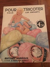 Vintage  CATALOGUE MAGAZINE Tricoter pour les enfants  baby tricot layette 