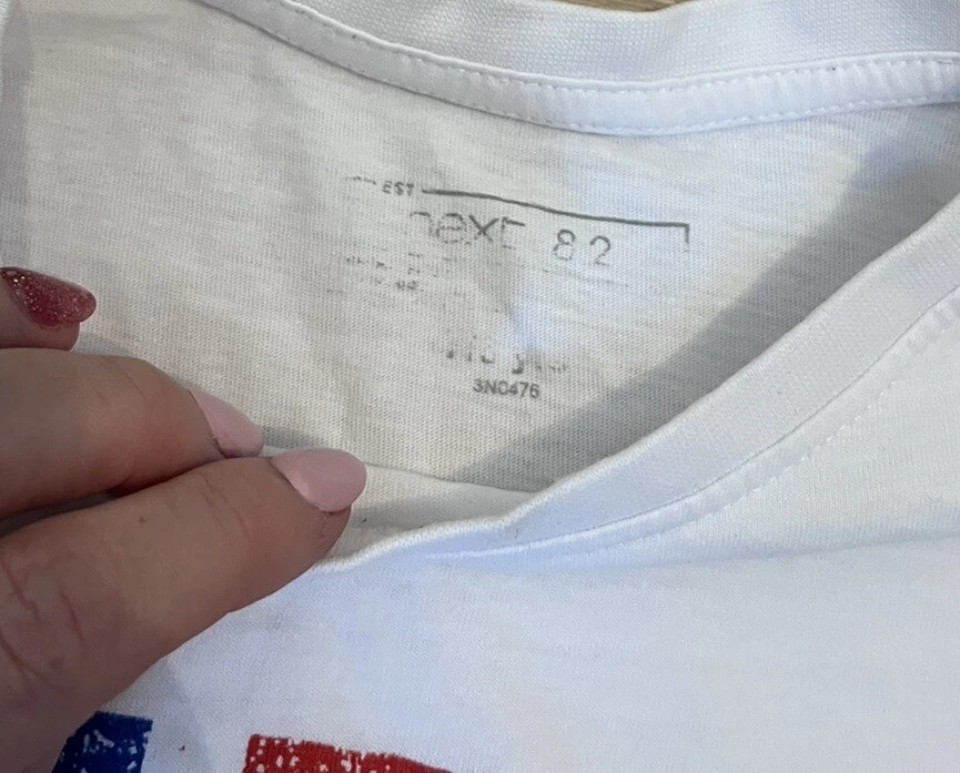 Next Union Jack UK Rocks Tee Age 7-8 🇬🇧 Great Britain - Image 4 of 4