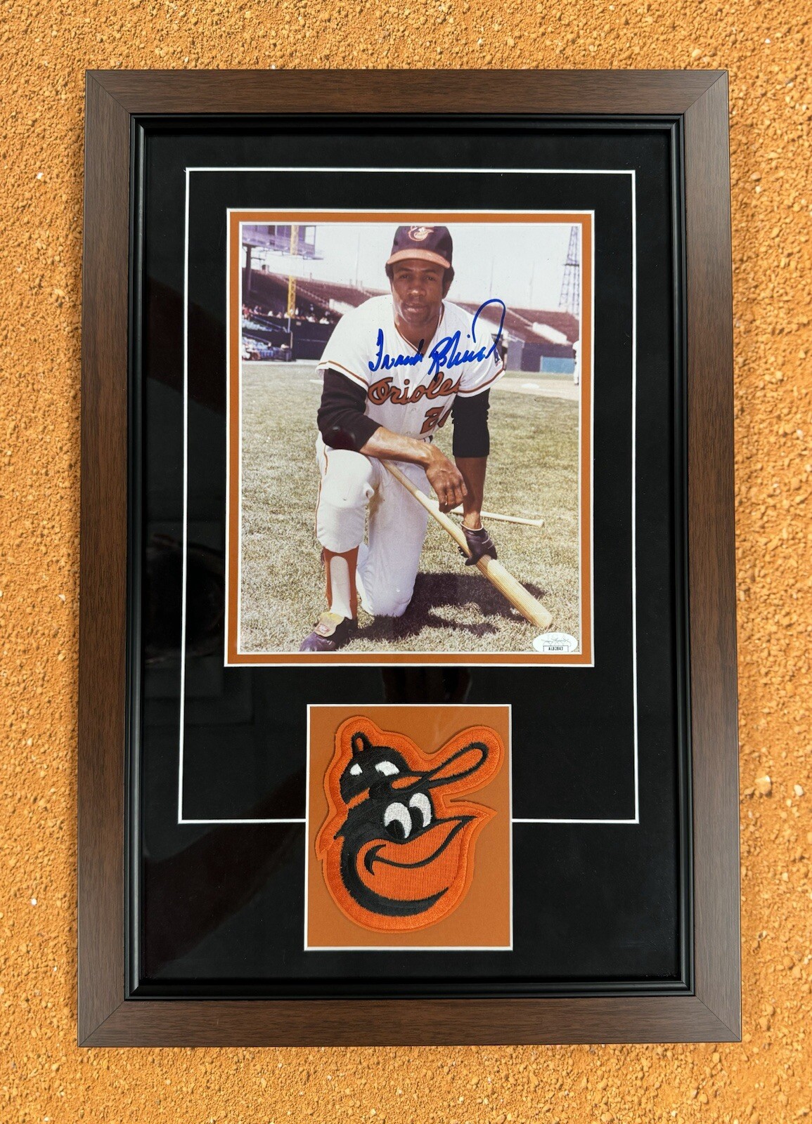 Frank Robinson Autographed Signed 8x10 Photo JSA Auto Custom Framed orioles 