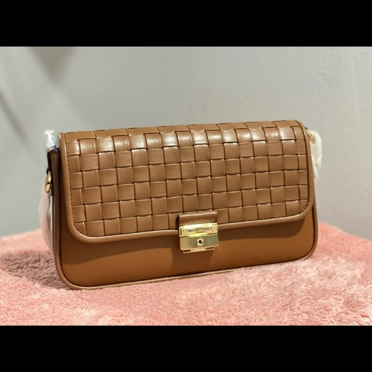 MICHAEL KORS Bradshaw Small Woven Leather Shoulder Bag
