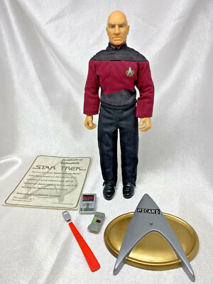 Vintage Retro Future Sci-Fi Alien Adventure rot schwarz Stoff Captain Soldat Puppe
