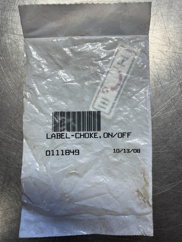 0111849 OEM Wacker Choke ON/OFF DECAL Label QTY of 2 Decals 5000111849 ...