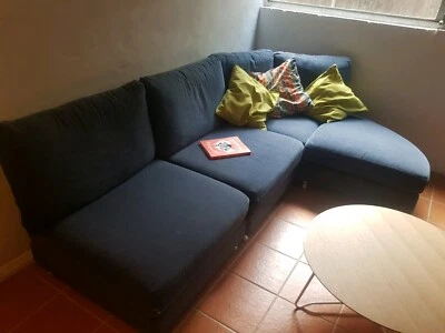 Blue Corner Couch Suit Small Unit Bachelor Pad Rumpus Room