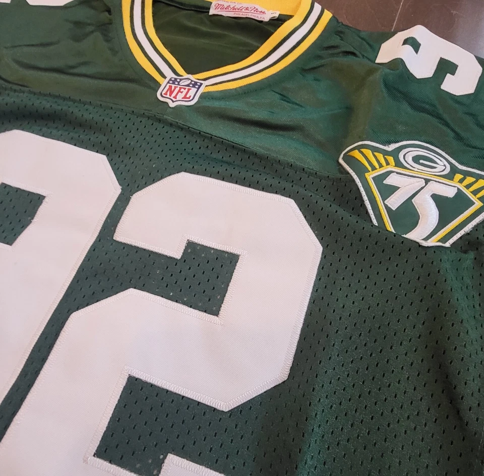 Camiseta deportiva Reggie White #92 Green Bay Packers cosida local verde 75 aniversario Foto 2 de 4