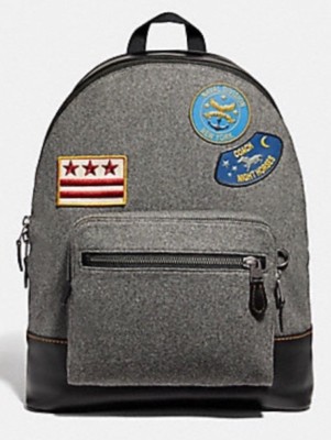 Coach Backpack w/Military Patches Coach Outlet Sprint Backpack In Signature Canvas With Travel  main image 4