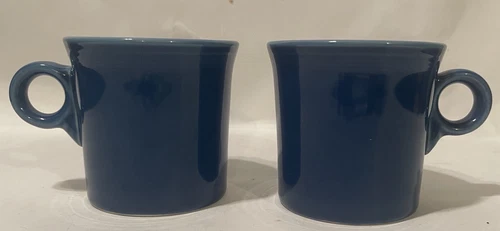 2 Fiesta Ring Coffee Mug LAPIS BLUE Fiestaware Tom Jerry RETIRED? VGC