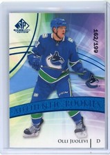 2020-21 UD SP Game Used Olli Juolevi Authentic Rookies #d 162/199 - Van. Canucks
