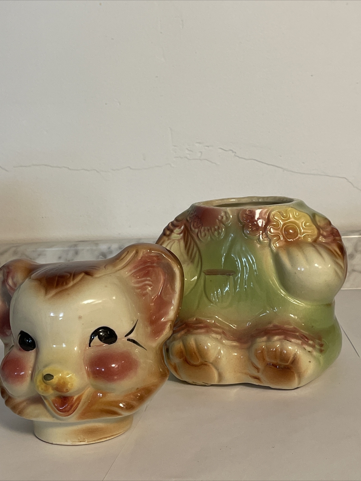 Vintage American Bisque Company Bear Ceramic Cookie Jar USA eBay