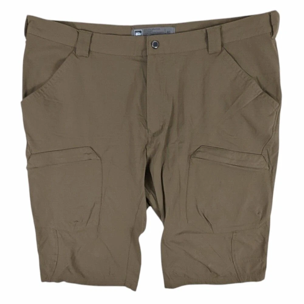 REI Shorts Men's Size 40 Cargo Brown Outdoor Hiking Outdoor Nylon Stretch EUC