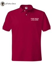 Truck Drivers Any Trucks  One Color Logo Polo Shirts S-5XL Hanes/Gildan S-5XL