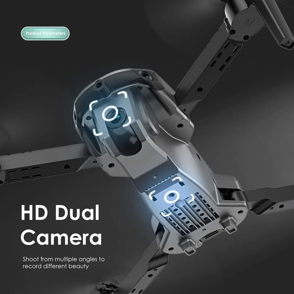 Drone with Double 4K FPV Camera 120° Wide-Angle WiFi RC Quadcopter Helicopters  - Image 3 of 4