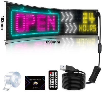 RGB LED Schild Leuchtreklame Werbung Leuchtschild Sign Display APP-Steuerung Neu - Bild 1 von 4