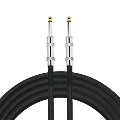 Hakka 10ft Guitar Cable Instrument Male Amp Patch 1/4'' Keyboard Bass Cord