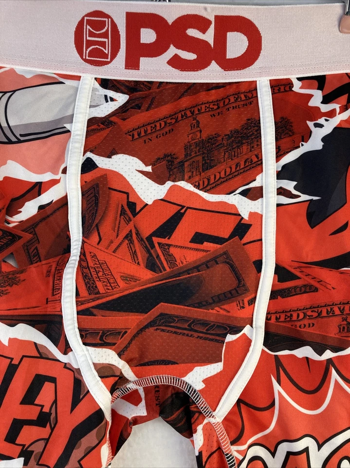 Ropa interior PSD para hombre dinero en efectivo misil bomba rojo calzoncillos boxer nuevos con etiquetas nueva talla grande Foto 3 de 4