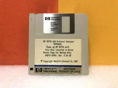 HP 04972-16003 4972A LAN Protocol Analyzer Tutorial Power Up 4972A Floppy Disk