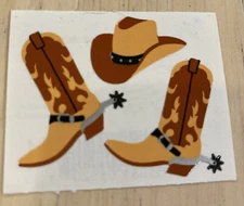 Vintage 1992 Mrs. Grossmans Cowboy Boots stickers