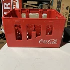 RARE VINTAGE DESIGN Coca Cola Plastic Crate for 24- 7 Oz Glass Bottles