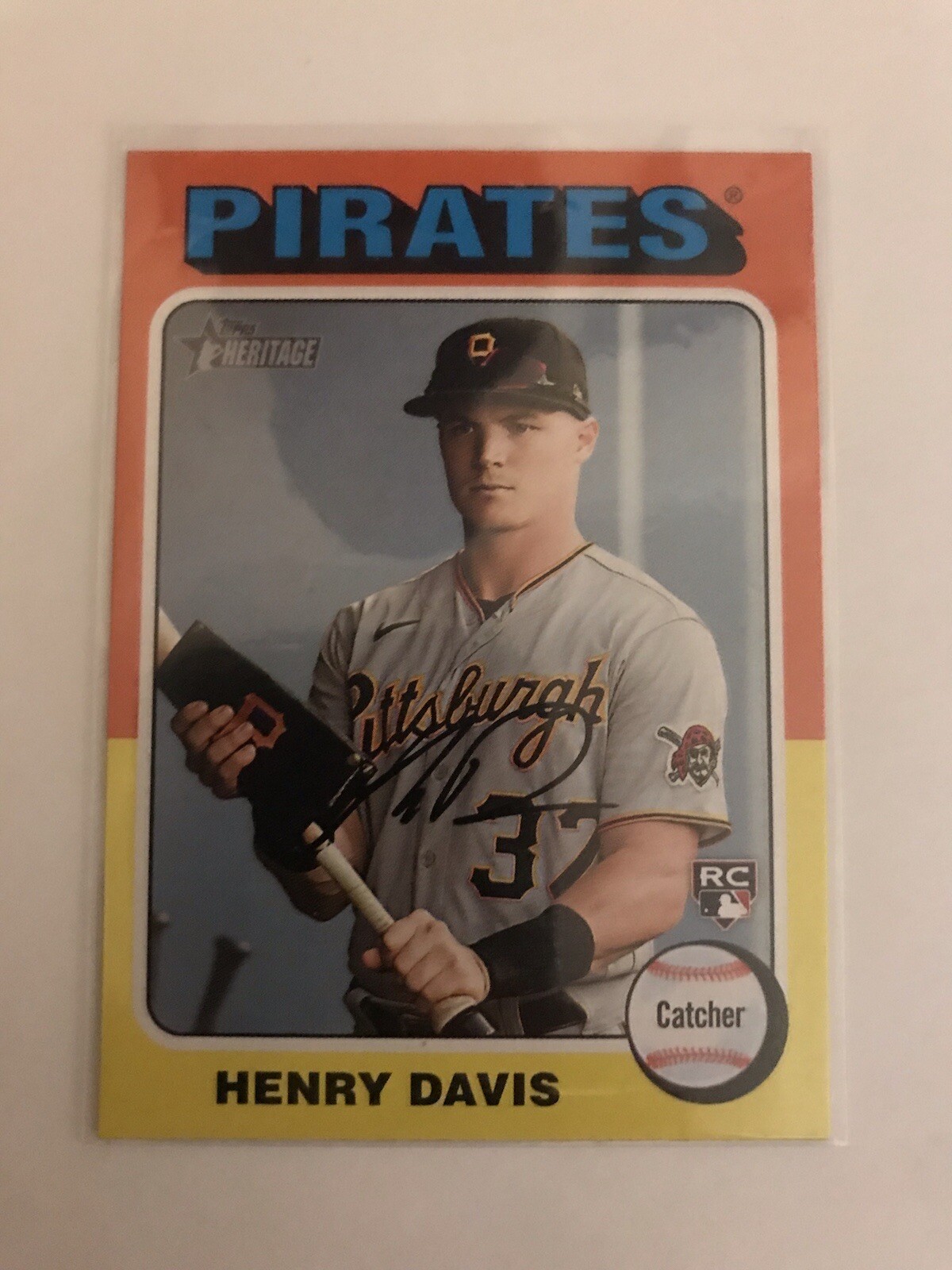 2024 Topps Heritage Henry Davis Rookie Card #415  Pittsburgh Pirates 1.00 Shipp