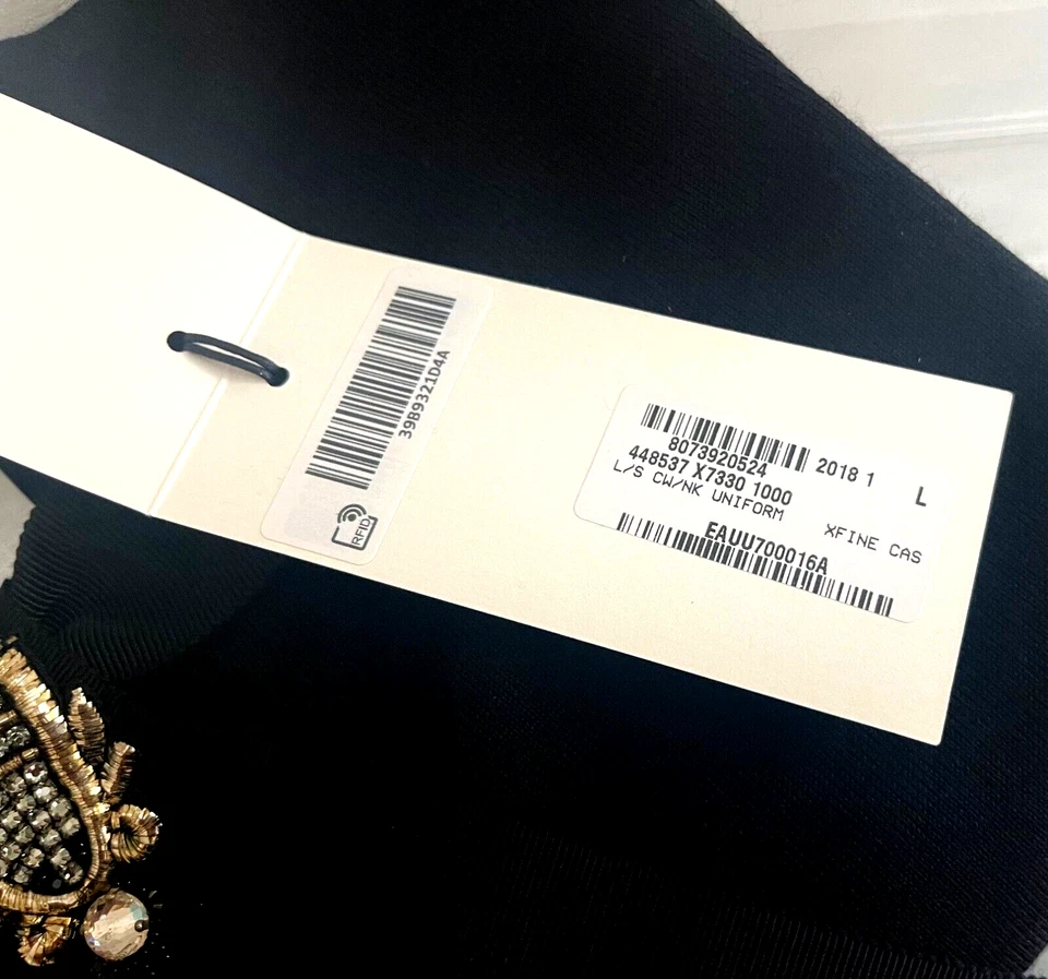 GUCCI MAGLIA DONNA CASCIMIRE NERO TAGLIA L CON SCATOLA - Immagine 2 di 4