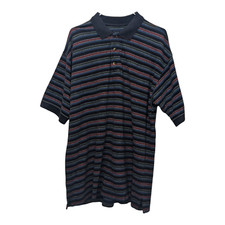Vintage 90s Gant Men's Rugby Polo Blue Red Green Stripes Size XL Made in USA