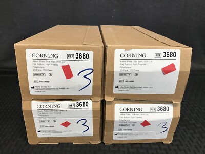 (80 Pc) CORNING 112uL 384-Well Clear PS Not-Treated Assay Microplates w/Lid 3680