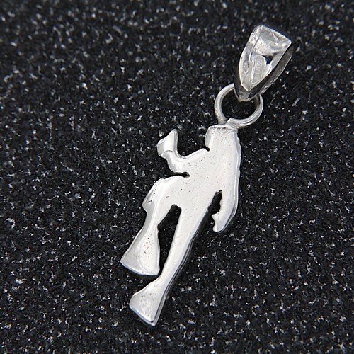 Anhänger aus Echt Weiß GOLD 18 Karat 750 Taucher Diving Diver Charm Italien - Bild 2 von 6