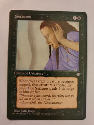 MTG Magic The Gathering Card Seizures Enchant Creature Black Ice Age 1995