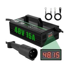 Golf Cart Charger 48 Volt Club Car 15 AMP 48 Volt Golf Cart Battery Charger, ...
