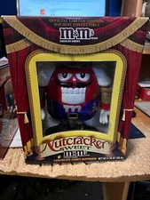 M&M's Limited Edition---Chocolate Candy Dispenser--Nutcracker Sweet---Red