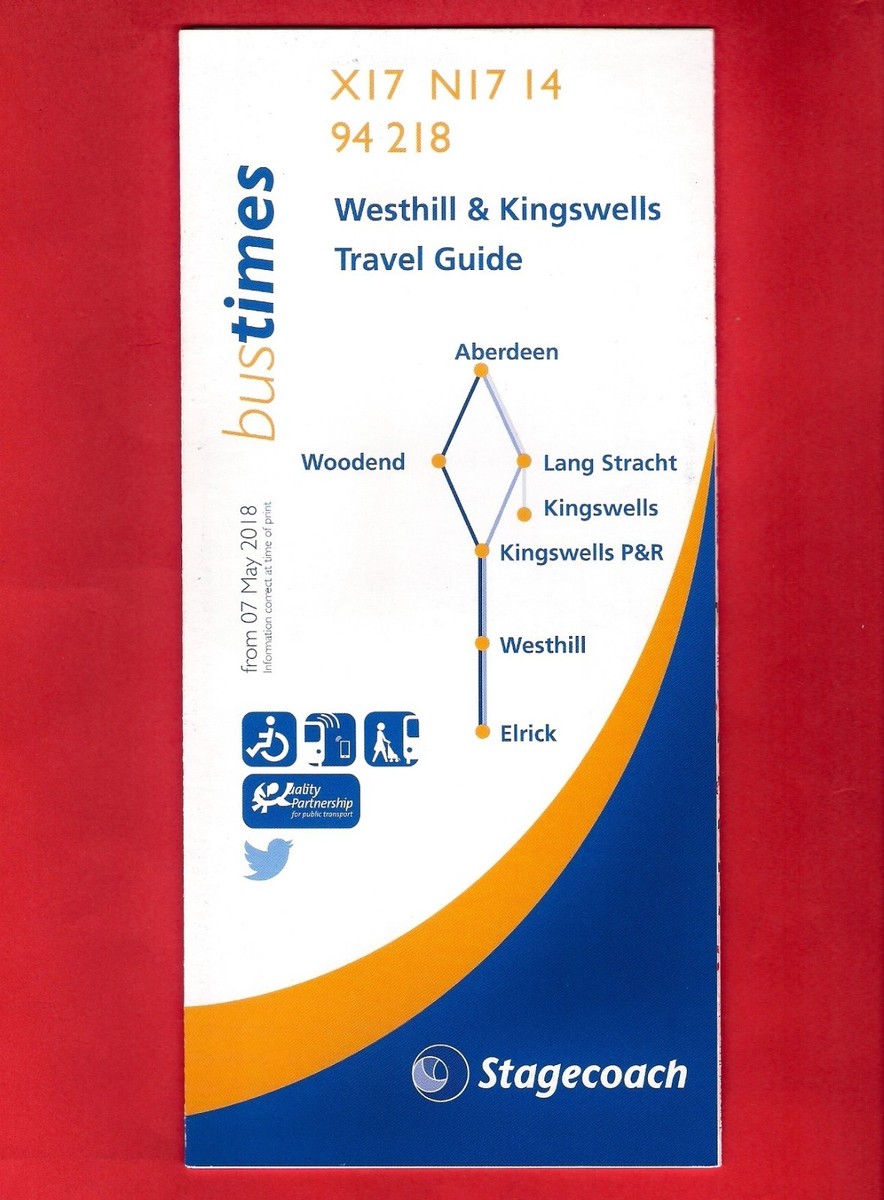 Timetable - Stagecoach Bluebird - Aberdeen X17 etc: Westhill
