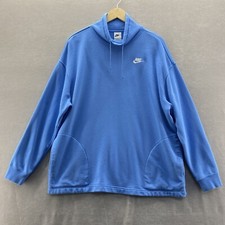 Nike Womens M Light Blue Sportswear Club Fleece Oversized Mock-Neck Sweatshirt