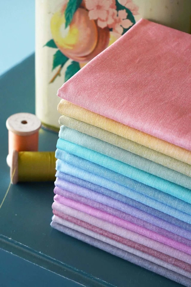 Chambray cotton Tilda fabric by the Fat quarter: various colours. - Image 4 of 4