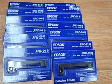 12 PCS.  GENUINE EPSON ERC-09B BLACK RIBBON CARTRIDGE