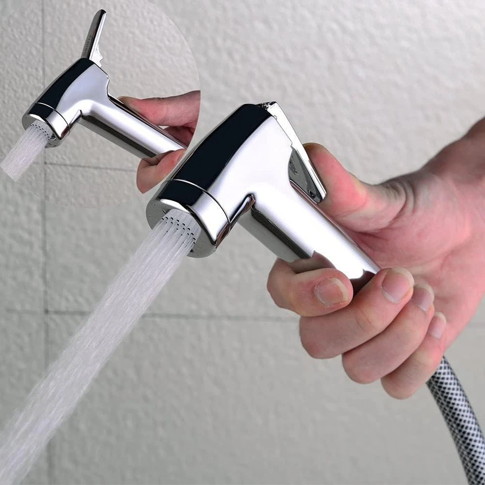 Bidet Sprayer Head Replacement Chrome 2 Pack Handheld Toilet Bathroom - Image 4 of 4