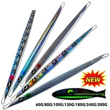 1pcs Metal Jig Lures Shore Spoon Jigging Bass Saltwater Fishing Tackle 60g-300g