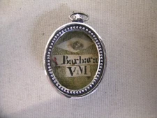 Reliquary relic Saint Barbara (against fire,impenitence,lightning,mine collapse)