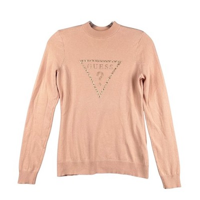 GUESS Los Angeles Rhinestone Logo Mock Neck Pullover Sweater - Youth Size Small