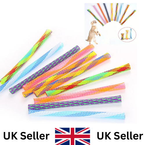 10Pcs Cat Spring Tube Toy, Colorful Cat Spring Toy Set, Action Interactive Toys
