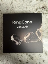 RingConn Gen2 Air Silver Size 7 Activity Tracker Smart Ring w/ Charger