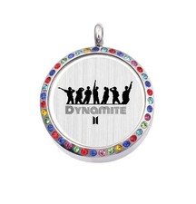 Iconic BTS/ Dynamite Inspired Theme Floating Memory Locket Necklace