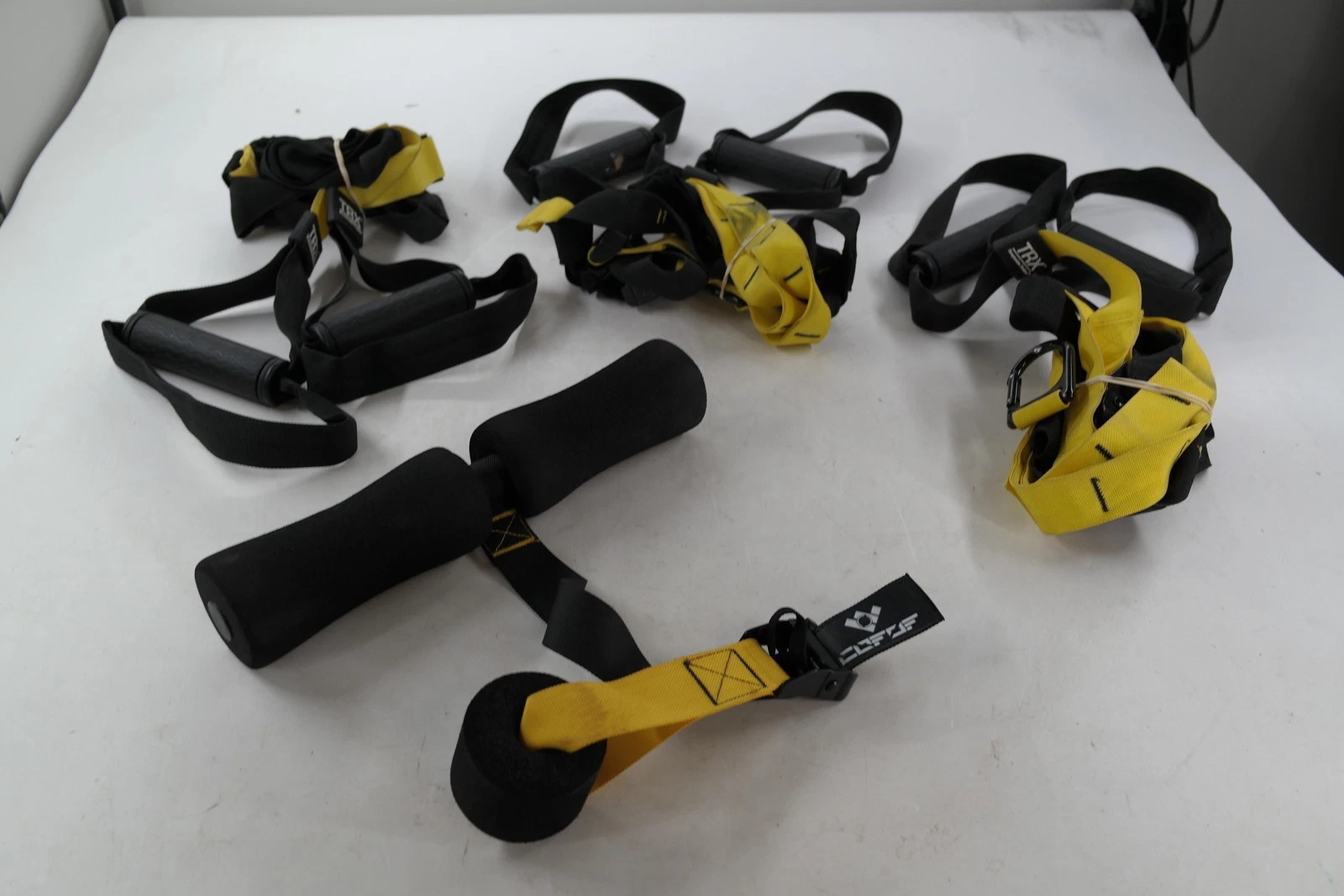 TRX Suspension Trainer Straps Set Yellow Black Home Gym Exercise Training Kit